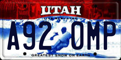 UT license plate A920MP