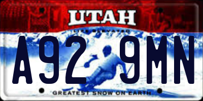 UT license plate A929MN