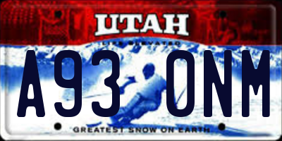 UT license plate A930NM