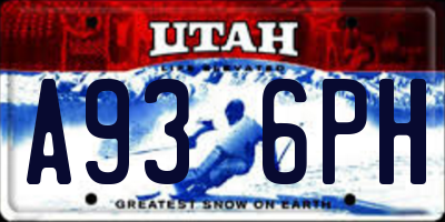 UT license plate A936PH