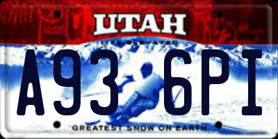 UT license plate A936PI