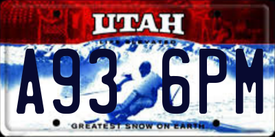 UT license plate A936PM