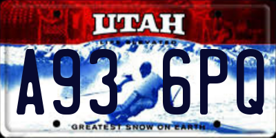 UT license plate A936PQ