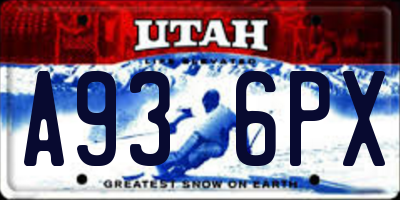 UT license plate A936PX
