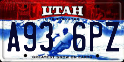 UT license plate A936PZ