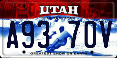 UT license plate A937OV