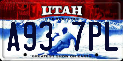 UT license plate A937PL