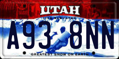 UT license plate A938NN