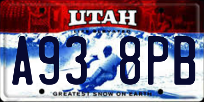 UT license plate A938PB