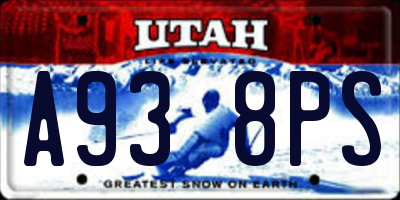 UT license plate A938PS