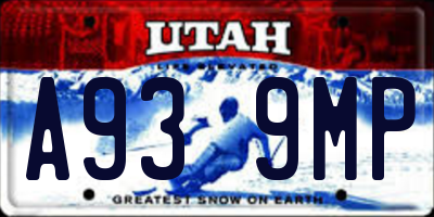 UT license plate A939MP