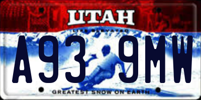 UT license plate A939MW