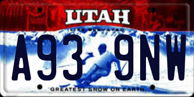 UT license plate A939NW