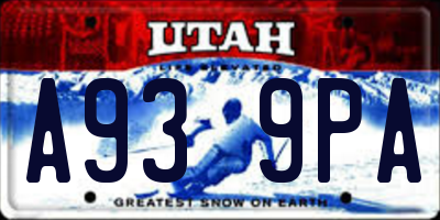 UT license plate A939PA