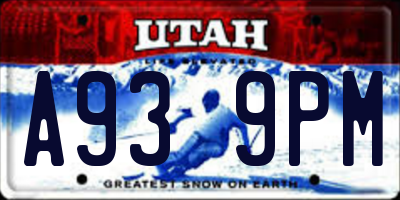 UT license plate A939PM