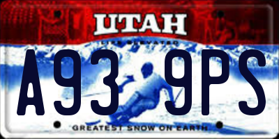 UT license plate A939PS