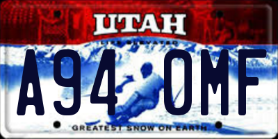 UT license plate A940MF