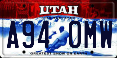 UT license plate A940MW