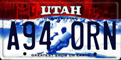 UT license plate A940RN