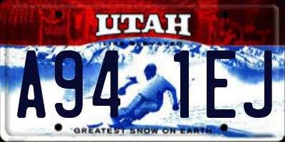 UT license plate A941EJ