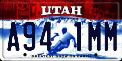 UT license plate A941MM