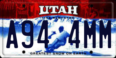 UT license plate A944MM