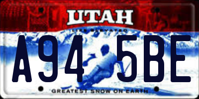 UT license plate A945BE