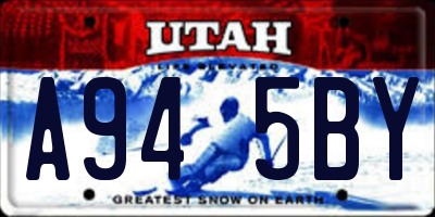 UT license plate A945BY