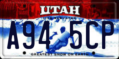 UT license plate A945CP