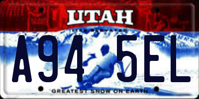 UT license plate A945EL