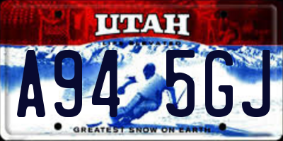 UT license plate A945GJ