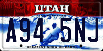 UT license plate A945NJ