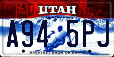 UT license plate A945PJ