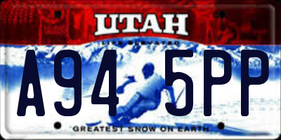 UT license plate A945PP
