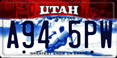 UT license plate A945PW