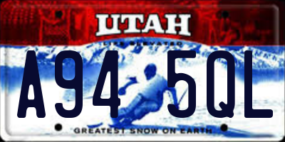 UT license plate A945QL