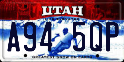UT license plate A945QP