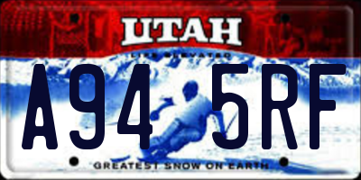 UT license plate A945RF