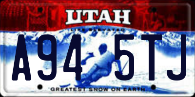 UT license plate A945TJ