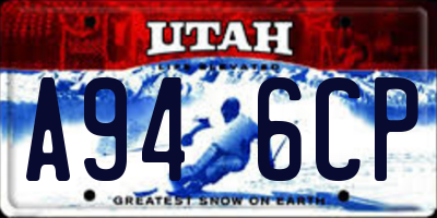 UT license plate A946CP