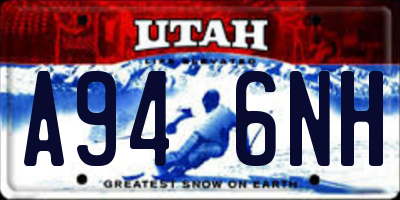 UT license plate A946NH