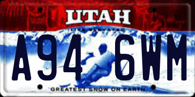 UT license plate A946WM