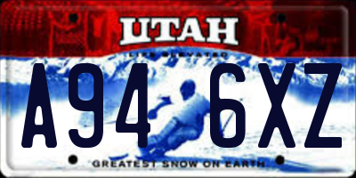 UT license plate A946XZ