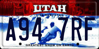 UT license plate A947RF