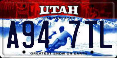 UT license plate A947TL