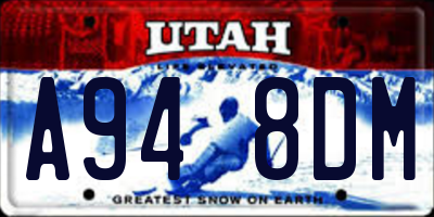 UT license plate A948DM