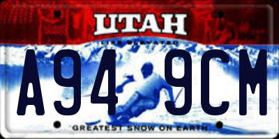 UT license plate A949CM
