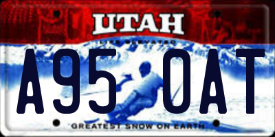 UT license plate A950AT