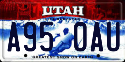 UT license plate A950AU