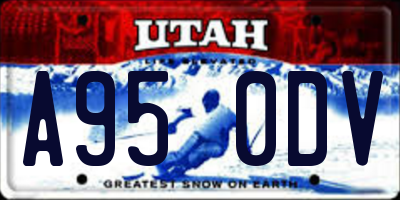 UT license plate A950DV